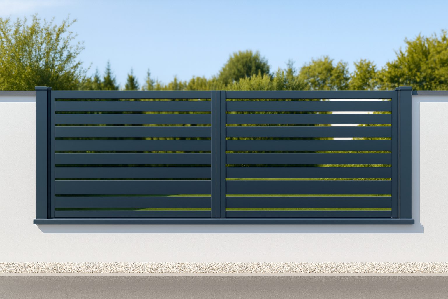 Moderner Aluminiumzaun in Anthrazit in Halle, pflegeleicht und korrosionsfrei