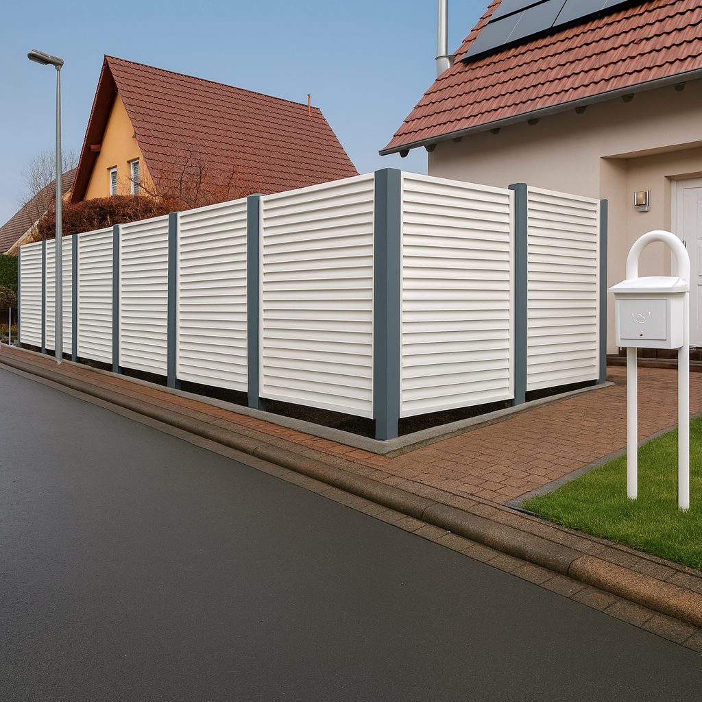 Moderne Lamellen-Sichtschutzzäune in Anthrazit für mehr Privatsphäre in Leipzig