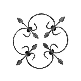 Rosetten für einen Stahlzaun