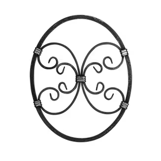 Rosetten für einen Stahlzaun