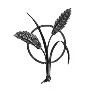 Rosetten für einen Stahlzaun