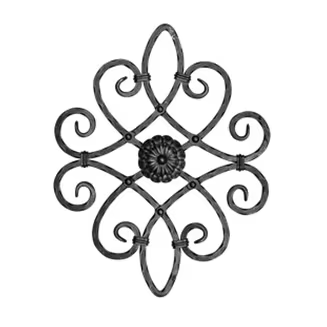 Rosetten für einen Stahlzaun