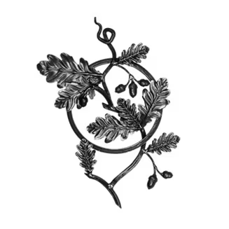 Rosetten für einen Stahlzaun