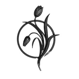 Rosetten für einen Stahlzaun