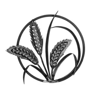 Rosetten für einen Stahlzaun